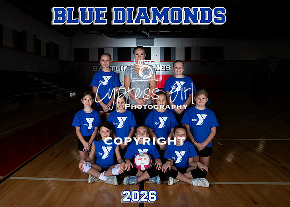 Blue Diamonds 5x7